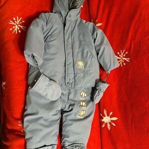 Osh kosh kids brand Blue Hooded Snowsuit with Mittens